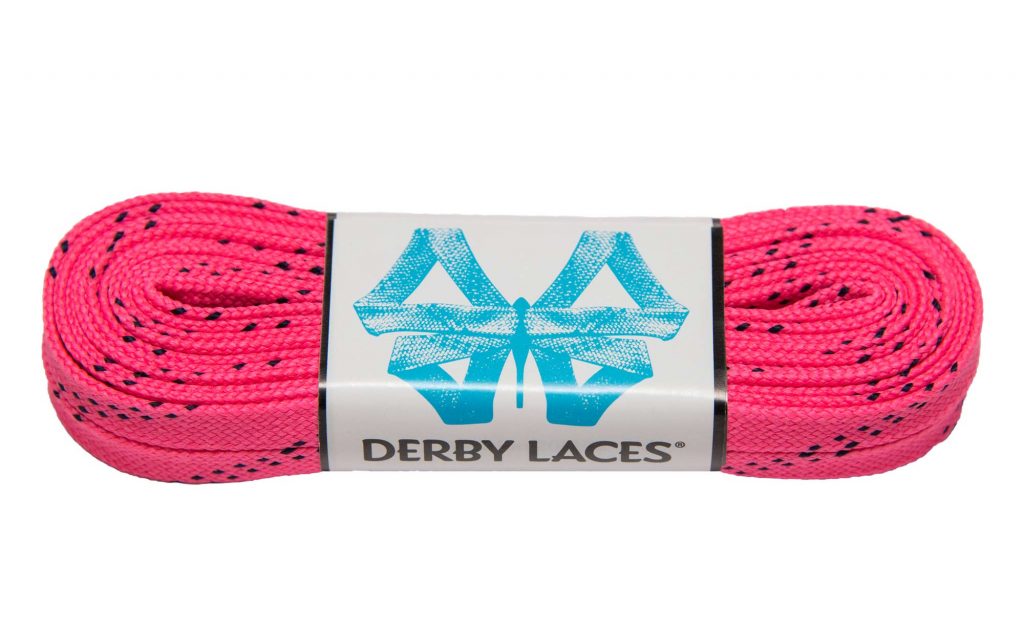 Derby Laces 96 Inch Core Hot Pink Waxed
