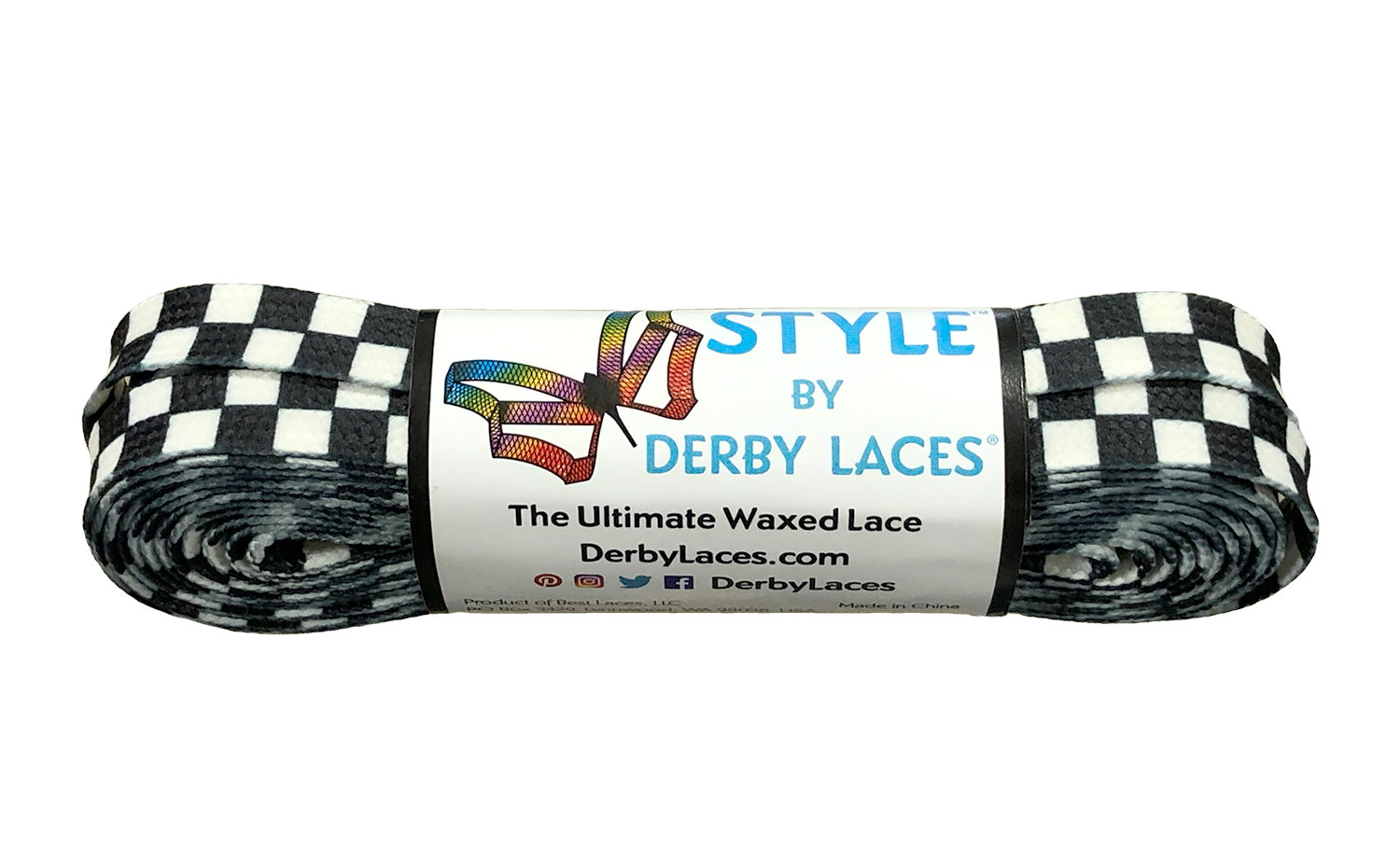 Derby Laces - 96 Inches - Style Checkered
