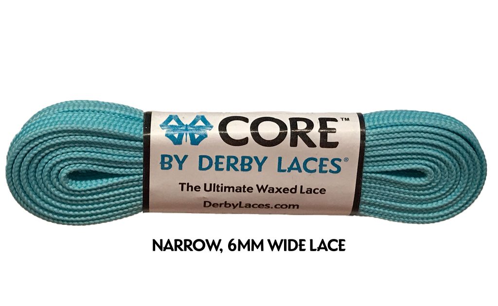 Derby Laces 96 Inch Core Teal 6mm Narrow