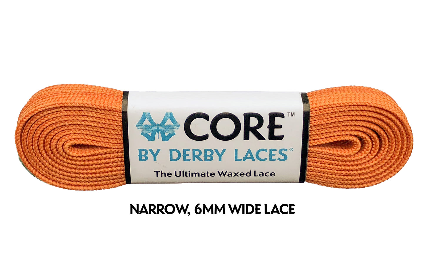 Derby Laces 96 Inch Core  Carrot Orange