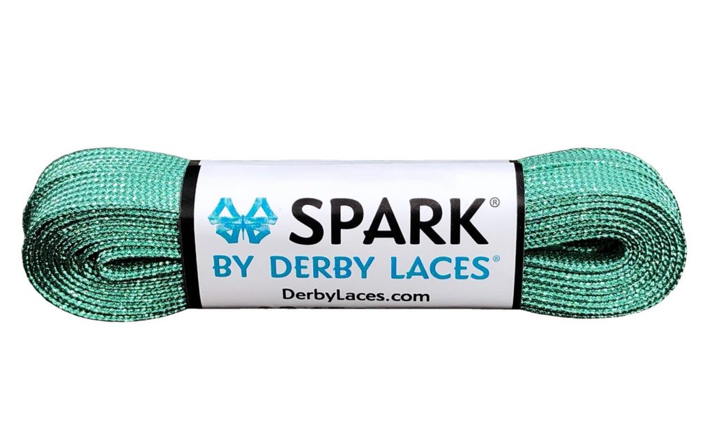 Derby Laces 96 Inch Core Aquamarine Spark