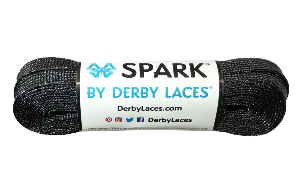 Derby Laces 96 Inch Core Black Spark