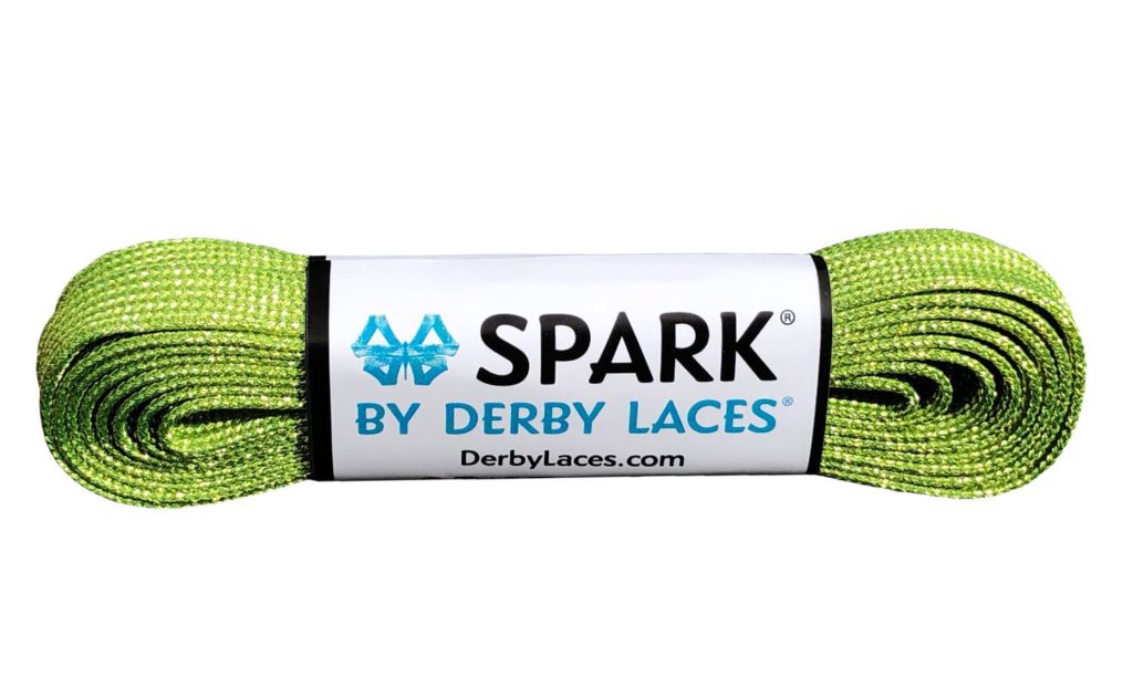 Derby Laces 96 Inch Core  Lime Green Spark
