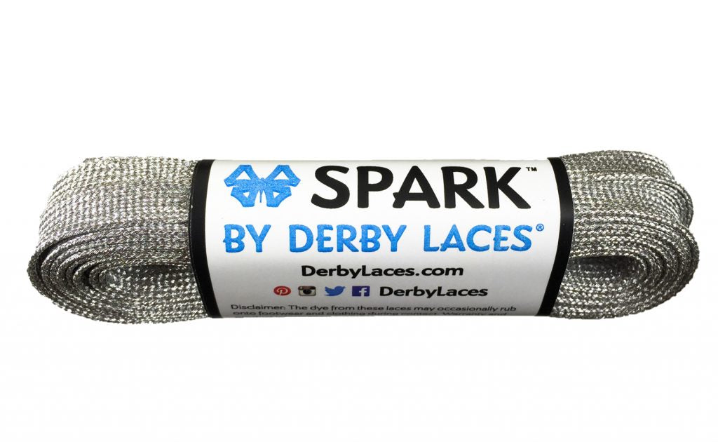 Derby Laces 96 Inch Core Silver Spark
