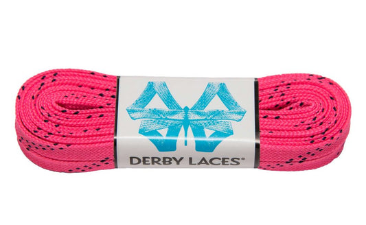 Hot Pink Waxed Derby Laces 96 Inch