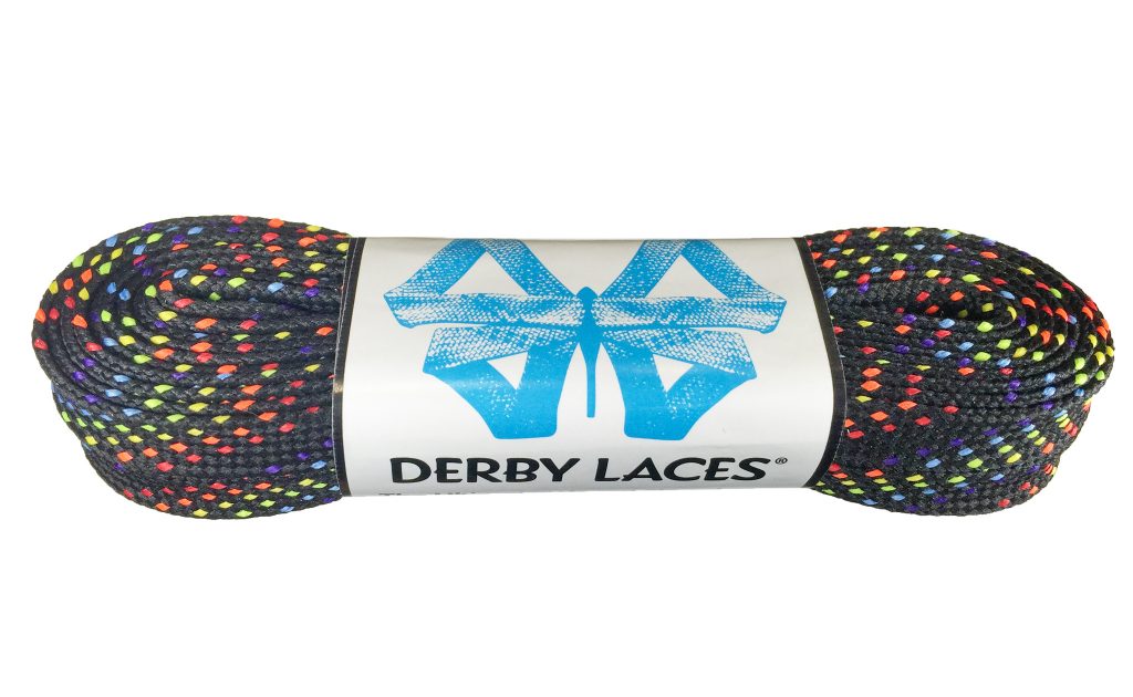 Derby Laces 96 Inch Core Rainbow wide waxed