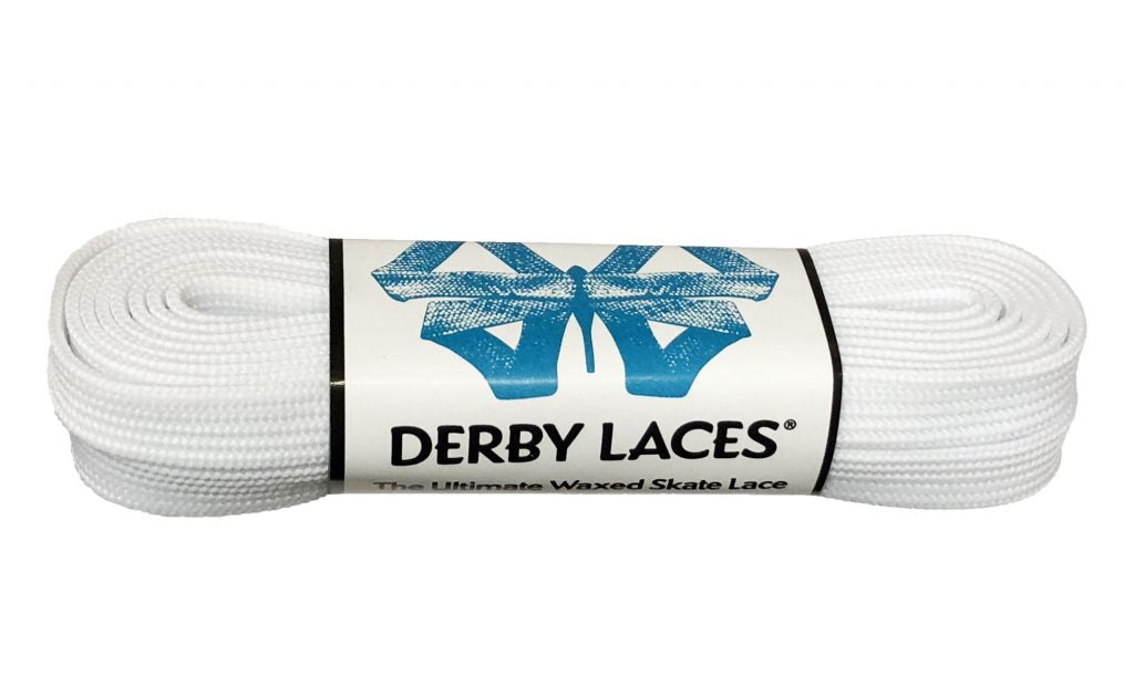 White Waxed Derby Laces 96 Inch