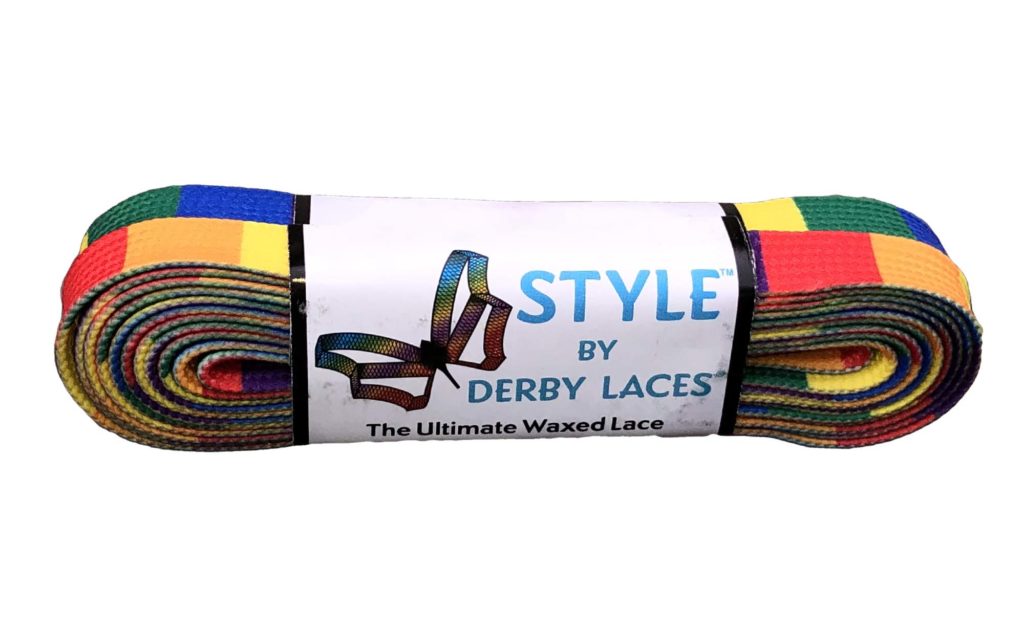 Derby Laces - 96 Inches - Style Rainbow Block
