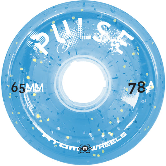 Atom Pulse Glitter Wheels 65MM 78A Blue