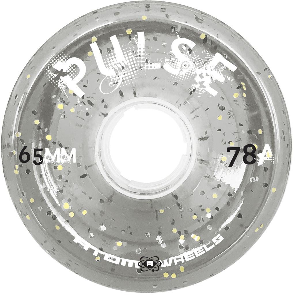 Atom Pulse Glitter Wheels 65MM 78A Clear