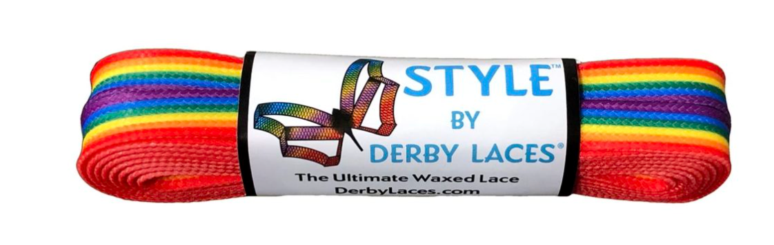 Derby Laces 72in Style Rainbow Stripe