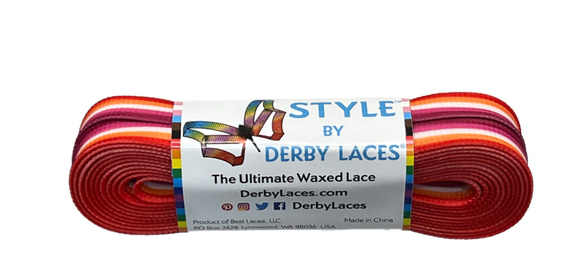 Derby Laces - 96 Inches - Style lesbian stripe
