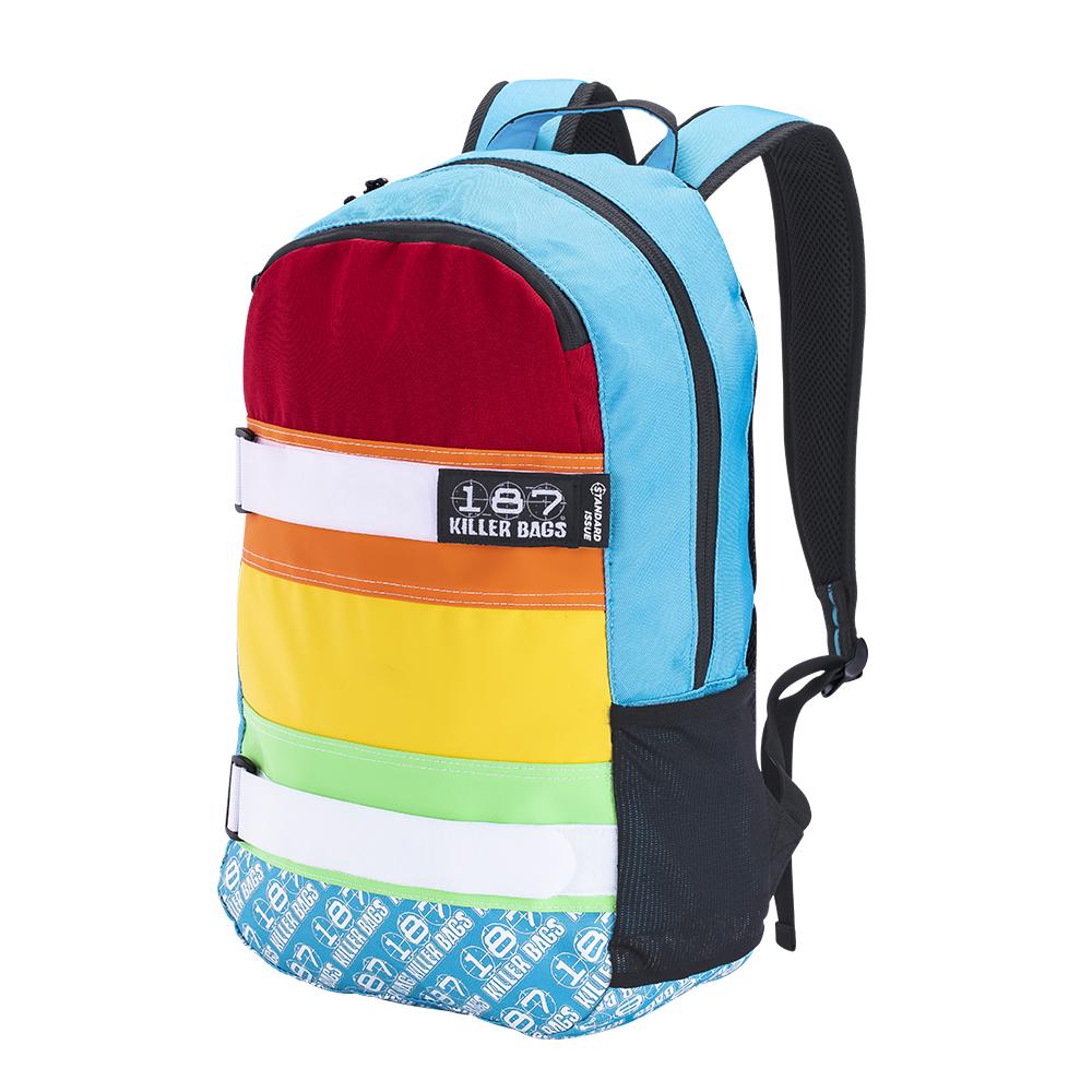 187- Standard Issue Backpack- Rainbow neoprene abrasion resistant skateboard bag sports backpack
