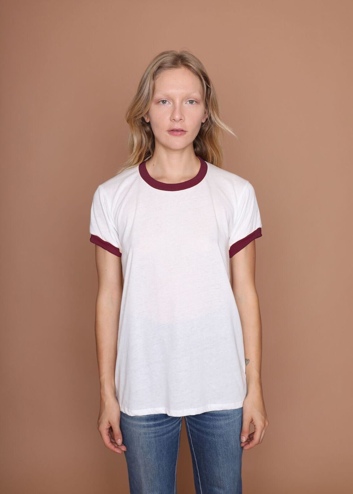 Camp Collection Ringer Tee - Maroon